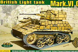 Сборная модель из пластика Британский легкий танк Mark.VI C АСЕ (1/72)