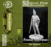 B-54-033 The Prussian Grenadier, Seven Years' War (1:32) Medieval Forge Miniatures B-54-033 The Prussian Grenadier, Seven Years' War (1:32) Medieval Forge Miniatures