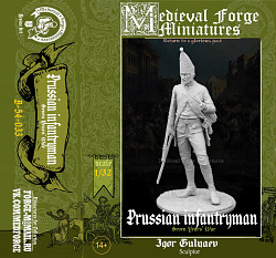 Сборная миниатюра из смолы The Prussian Grenadier, Seven Years' War (1:32) Medieval Forge Miniatures (B-54-033) (B-54-033)