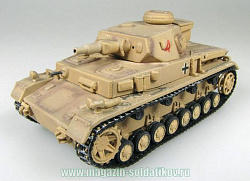 Масштабная модель в сборе и окраске Танк PANZER IV AUSF.F1 15.Pz.Div., Libya 1942, Panzerstahl (88001) (88001)