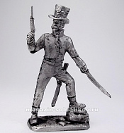 Миниатюра из олова 319 РТ Испанский партизан, 54 мм, Ратник - фото