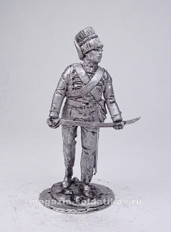 Миниатюра из олова 106 РТ Английский офицер с саблей, 54 мм, Ратник