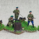 530-122 Советские пограничники - 5 шт., набор в росписи 1/72 (530-122 н5шт) (530-122 н5шт)