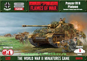 Сборная миниатюра из металла Panzer IV H Platoon, (15мм) Flames of War - фото