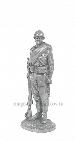 Миниатюра из олова Унтер-офицер 5-го Особого пех. полка Русского экспед. корпуса, 1917 г., 75 мм EK Castings
