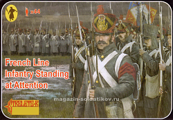Солдатик из пластика French Line Infantry Standing at Attention (1/72) Strelets (184(б/б)) (184(б/б))