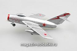 Масштабная модель в сборе и окраске Самолёт МиГ-15 №384, Китай, 1951г. (1:72) Easy Model