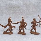 Солдатики из мягкого резиноподобного пластика Набор №30 «Черепаха" - серии "Донгшон / Ванланг» (6 фигур, коричневый) 1/32 ЧЕЛОВЕЧЕК