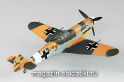 Масштабная модель в сборе и окраске Самолет Мессершмитт BF-109G-2 III./JG53 1943 г. Тунис, 1:72 Easy Model - фото