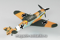 Масштабная модель в сборе и окраске Самолет Мессершмитт BF-109G-2 III./JG53 1943 г. Тунис, 1:72 Easy Model