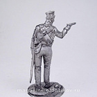 Миниатюра из олова 107 РТ Английский офицер с пистолетом, 54 мм, Ратник