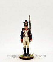 Миниатюра из олова Фузилер 61-го пехотного полка. Франция 1812-14 гг. 54 мм,Студия Большой полк - фото