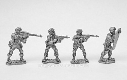 Сборные фигуры из металла Спецназ (набор 4 фигуры), 28 мм, Кордегардия (Москва)