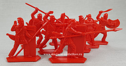 Солдатики из пластика Персы, 54 мм (8 шт, цвет-красный, пластик, б/к), Воины и битвы