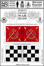 MBC_TYW_28_140 Знамена, 28 мм, Тридцатилетняя война (1618-1648), Евангелистическая Уния, Пехота