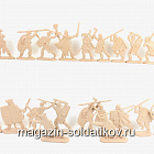 Солдатики из пластика Игровой состав. Тевтобург: Германские воины (12+8 шт, бежевый) 52 мм, Солдатики ЛАД