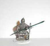 Пеший воин с копьём. 2-я линия, 28 мм Varang Miniatures - фото