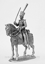 Миниатюра из олова К35 РТ Обер-офицер уланского полка, 1812-14 гг, 54 мм, Ратник - фото