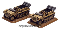 Сборная модель из пластика SdKfz10 (1t) Tractor (2x resin) (15мм) Flames of War (GE273) (GE273)