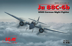 Сборная модель из пластика Ju 88С-6b, Германский ночной истребитель ІІ МВ (1/48) ICM