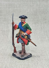 Миниатюра из олова Капрал пехотного полка Петра Первого 1709-1711 гг., 54 мм, Студия Большой полк - фото