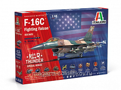 Сборная модель из пластика ИТ Самолет War Thunder: F-16C Fighting Falcon (1/48) Italeri (35105) (35105)