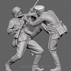 Сборная фигура из смолы Схватка сержанта РККА с солдатом Вермахта. 1941-42 г., 1:35, SOGA miniatures (SM 3012) (SM 3012)