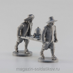 Сборная миниатюра из смолы Сапер с петардой, 28 мм, Аванпост