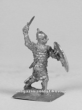 Сборная фигура из металла Знатный русский дружинник с мечом XIII в., 28 мм, Figures from Leon - фото