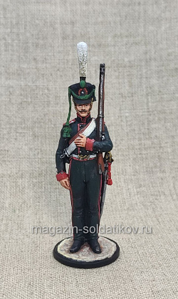 Миниатюра из олова Конный егерь Эстляндского полка, Россия 1813 г, 54 мм, Студия Большой полк (ИЛ2172.12.02.54) (ИЛ2172.12.02.54)