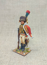 Миниатюра из олова Офицер конных егерей императорской гвардии, Франция, 54 мм, Студия Большой полк - фото