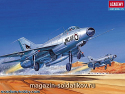 Сборная модель из пластика Самолет МиГ-21 1:72 Академия