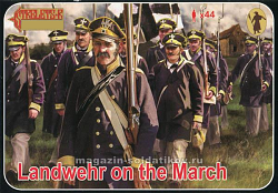 Солдатики из пластика Landwehr on the March (1/72) Strelets (168(б/б)) (168(б/б))