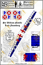Знамена бумажные, 1/72, Война Роз (1455-1485), Армия Йорков - фото