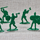 Солдатики из пластика Ледовое побоище. Русские витязи (8шт, пластик, зелёный) 54 мм, Воины и битвы