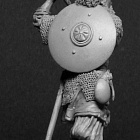 Сборная миниатюра из смолы Русский воин с топором XIII-XIV вв. 54 мм, Chronos miniatures (CHM-54060) (CHM-54060)