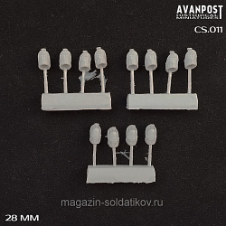Головные уборы Северной войны, набор 03, 28 мм, Аванпост (CS011) (CS011)