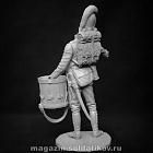 Сборная миниатюра из смолы Баварский пехотный барабанщик, 54 мм, Altores Studio (F-54-133) (F-54-133)