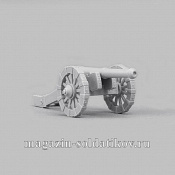 Сборная миниатюра из смолы Среднее полевое орудие (сакер), 28 мм, Аванпост - фото