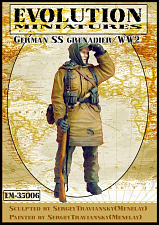 Сборная фигура из смолы ЕМ 35006 Немецкий гренадер СС-2, 1/35 Evolution - фото