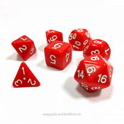 1143 Набор из 7 кубиков для ролевых игр (красный) Звезда