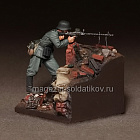 Сборная фигура из смолы SM 3545 Немецкий пулеметчик на позиции, 1942 г., 1:35, SOGA miniatures