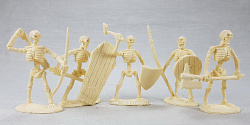 Солдатики из пластика Воины - скелеты (бежевый), 1:32 Хобби Бункер