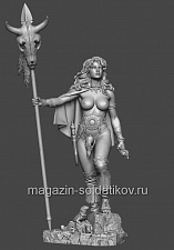 Сборная модель из смолы Миры Фэнтези: Королева варваров, 75мм, Chronos Miniatures - фото