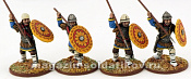 Сборные фигуры из металла Набор миниатюр Byzantine Kontaratoi (Warriors Spears), 28 мм, Gripping Beast (SAGA) - фото
