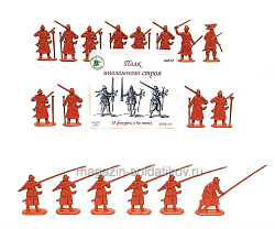 Солдатики из пластика Полк иноземного строя №2 (18 шт., терракотовый) 1:32, Уфимский солдатик (пл014-ТЕР) (пл014-ТЕР)