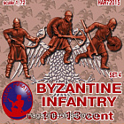 Фигурки из смолы Набор солдатиков «Византийская пехота век» X-XIII век, набор №4, (1/72) Haron