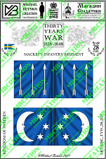 MBC_TYW_28_025 Знамена, 28 мм, Тридцатилетняя война (1618-1648), Швеция, Пехота