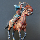Сборная фигура из металла Hun Warrior 4 c. a. d., 54 мм, Alive history miniatures