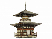 327 "Пагода Хонпо-дзи". Сборная модель из картона, Умбум